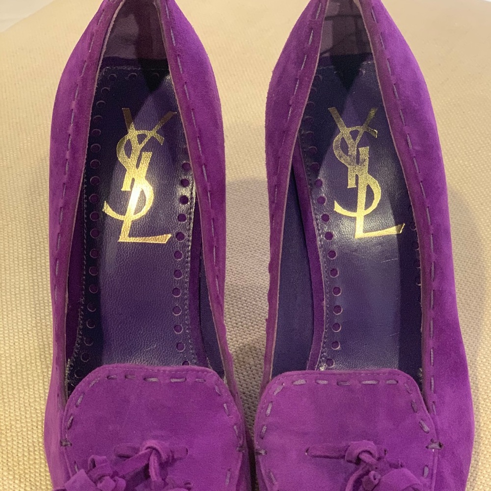 RARE YSL PUMPS PURPLE SUEDE
